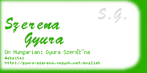 szerena gyura business card